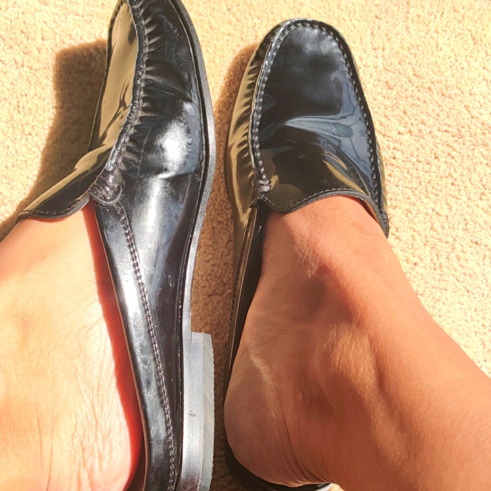 Tod's Paten Leather Loafer Mules Size 6.5